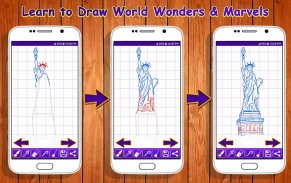 Learn to Draw World Wonders & Marvels screenshot 4