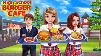 Haute fille café école: hamburger jeu de cuisine screenshot 7