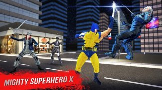 Superhero Street Fights: X-Hero Beat Em Up Game screenshot 1