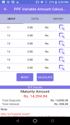 PPF Calculator screenshot 2