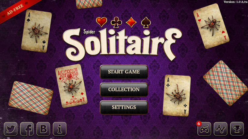 Change Difficulty Spider Solitaire