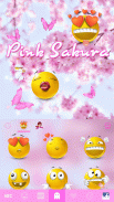 Pink Sakura Keyboard Theme screenshot 6