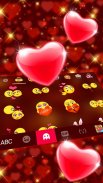ثيم لوحة المفاتيح Red Heart screenshot 3