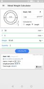 Metal Weight Calculator - Metallo screenshot 1