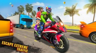 Moto Bike Highway Rider Traffic Racing 2020 screenshot 3