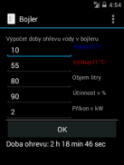 Bojler doba ohrevu screenshot 0