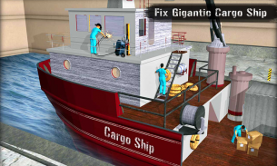 Crucero Barco Mecánico Simulador: Taller Garaje 3D screenshot 2