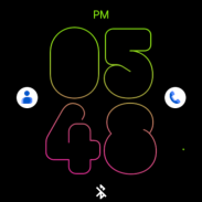 Skinny Green Pink Watch Face screenshot 1