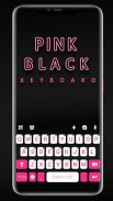 Pink Black Chat Keyboard Theme screenshot 1