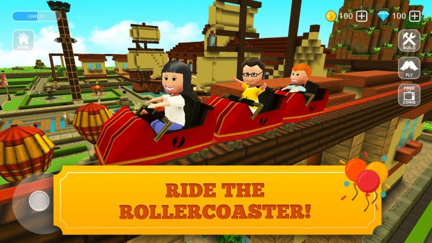 Roller Coaster Craft 1 20 Minapi23 Download Android Apk Aptoide - how to build a theme park in roblox