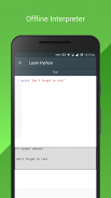 Learn Python Offline- Tutorial and Interpreter screenshot 0