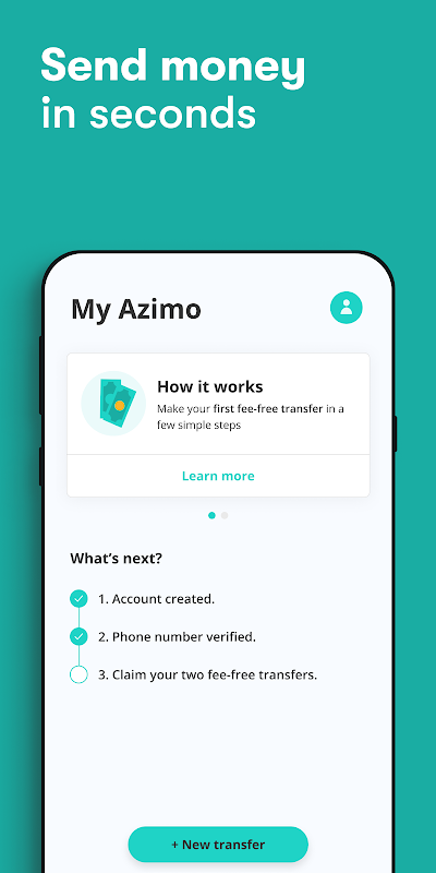 Azimo transfer store