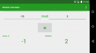 آلة حاسبة المودولو screenshot 2