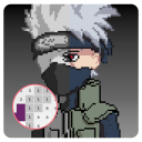 Pixel Art Kakashi Coloring