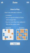 Zuzu · Binary Logic Puzzles screenshot 1