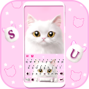 Cute White Cat Themes Icon