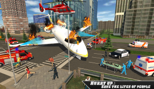 Airplane Fire Fighter  Ambulance Rescue Simulator screenshot 0