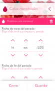 Calendario de la menstruación screenshot 4