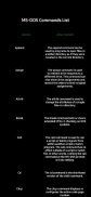 MS-DOS Commands List screenshot 2