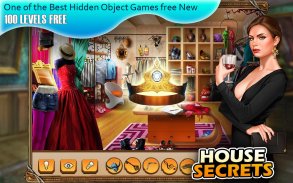 100 levels hidden objects free Secret House screenshot 3