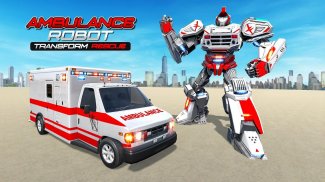 ambulans robot transformasi penyelamatan permainan screenshot 1