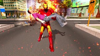 Superhero Iron Robot Rescue Mi screenshot 8