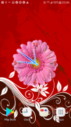 Flowers Clock Live wallpaper screenshot 1