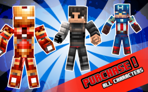 Super Heroes Team The Avengers Kung Fu Action Fighting Minecraft Skins Games screenshot 2