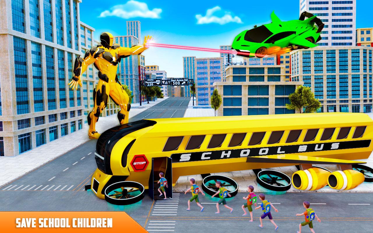 Flying School Bus Robot 21 Download Android Apk Aptoide - robo fly roblox