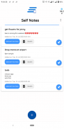 Self notes: Notes in notification bar. screenshot 4