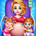 Pregnant Mom&Baby Twins Care Icon