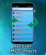 Recover My Deleted Contacts - Back Up screenshot 1