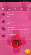 GO SMS Theme Pink Rose Cute screenshot 0