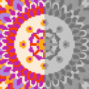 Mandala Pixel Art Coloring Icon