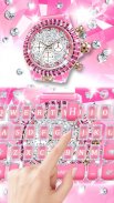 Lux Pink Watch Keyboard Theme screenshot 0