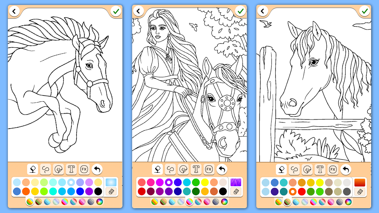 barbie horse coloring page