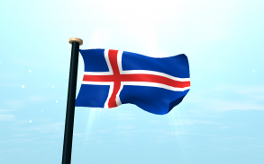 Iceland Flag 3D Free Wallpaper screenshot 2