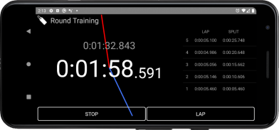 Stopwatch with History screenshot 1