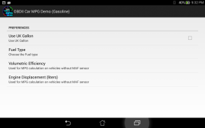 OBDII Car MPG Demo (Gasoline) screenshot 1