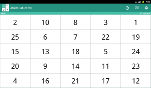 Schulte Tables screenshot 3