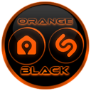 Flat Black and Orange Icon Pack v4.0 Free