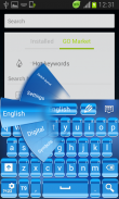 Bleu clavier pour Android screenshot 2
