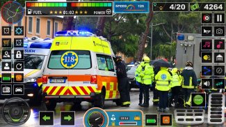 रुग्णवाहिका खेळ- डॉक्टर खेळ screenshot 1