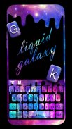 Yeni Havalı Liquid Galaxy Droplets Klavye Teması screenshot 3