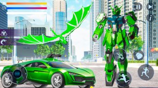 Dragon Robot Car Transform- Police Robot Games 3D screenshot 3