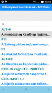 Számítógépes gyorsbillentyűk screenshot 3