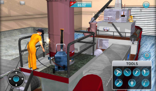 Crucero Barco Mecánico Simulador: Taller Garaje 3D screenshot 14