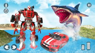 Underwater Shark Attack Transform Robot Car 2020 screenshot 0