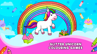 Unicorn Glitter Coloring Book screenshot 2