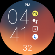 Minimal Red Flame Watch Face screenshot 0
